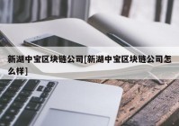 新湖中宝区块链公司[新湖中宝区块链公司怎么样]